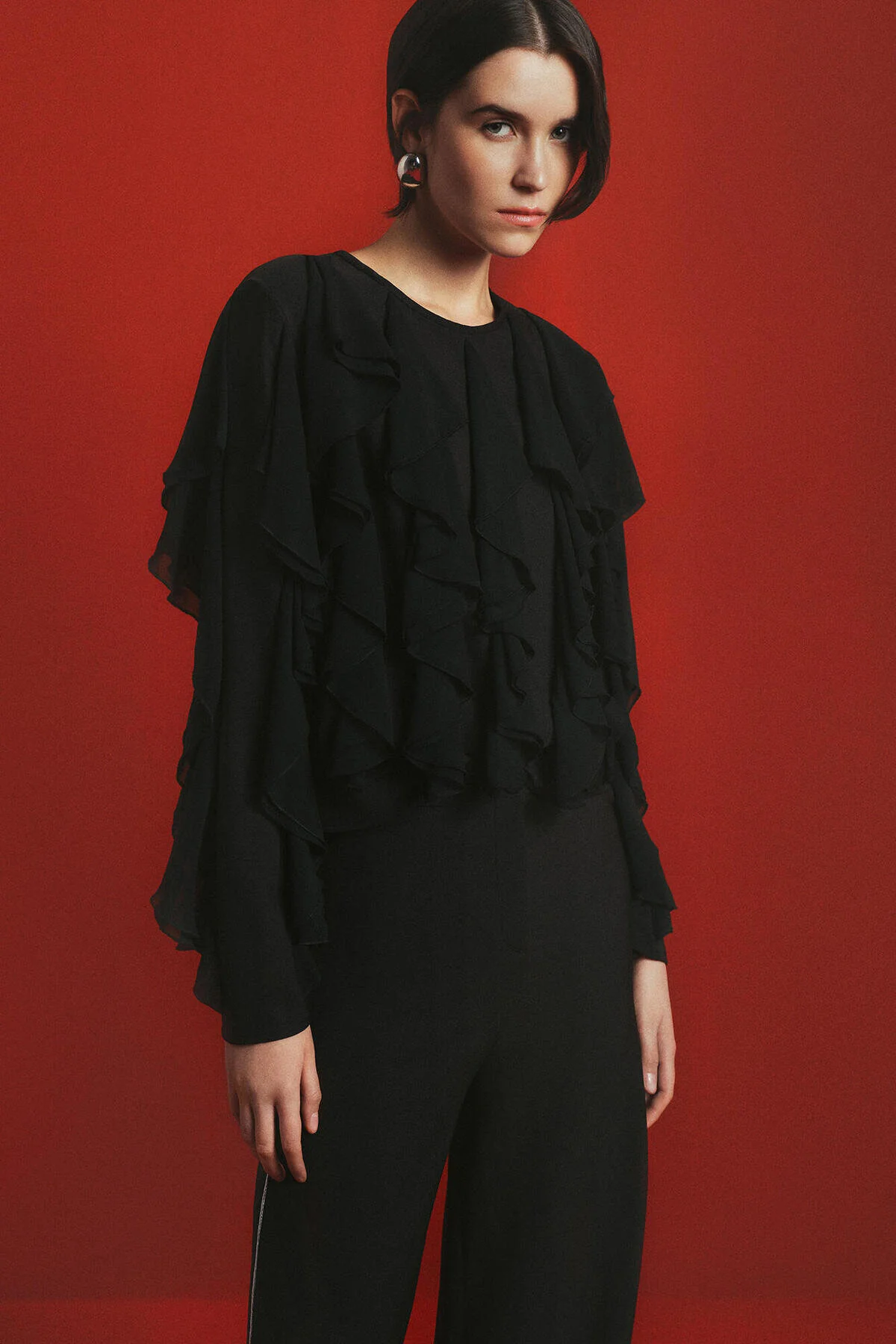 Touché Privé  Bluse - Schwarz - Regular Fit