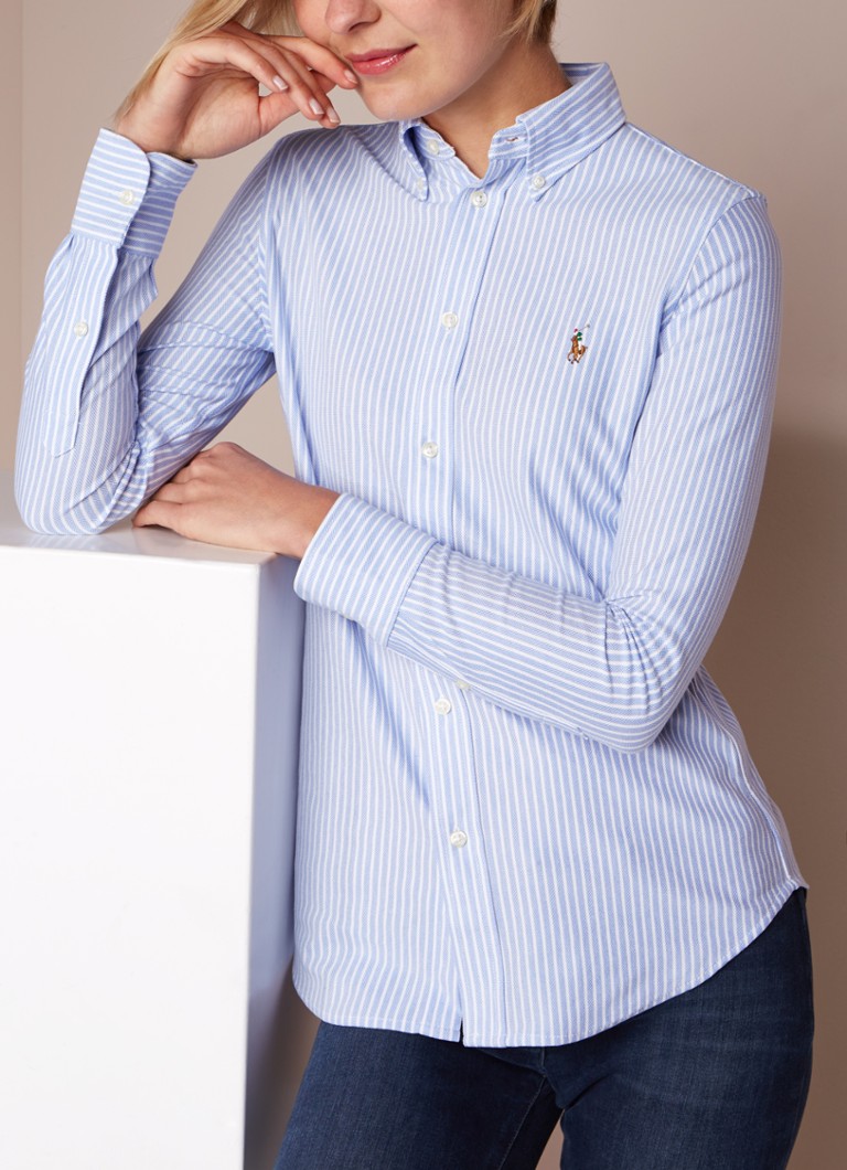 Ralph Lauren Heidi Oxford jersey blouse with striped design