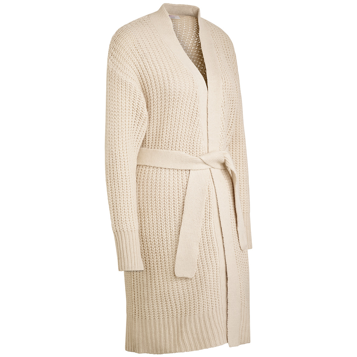 Damen Umstands-Strickjacke mit Bindegürtel