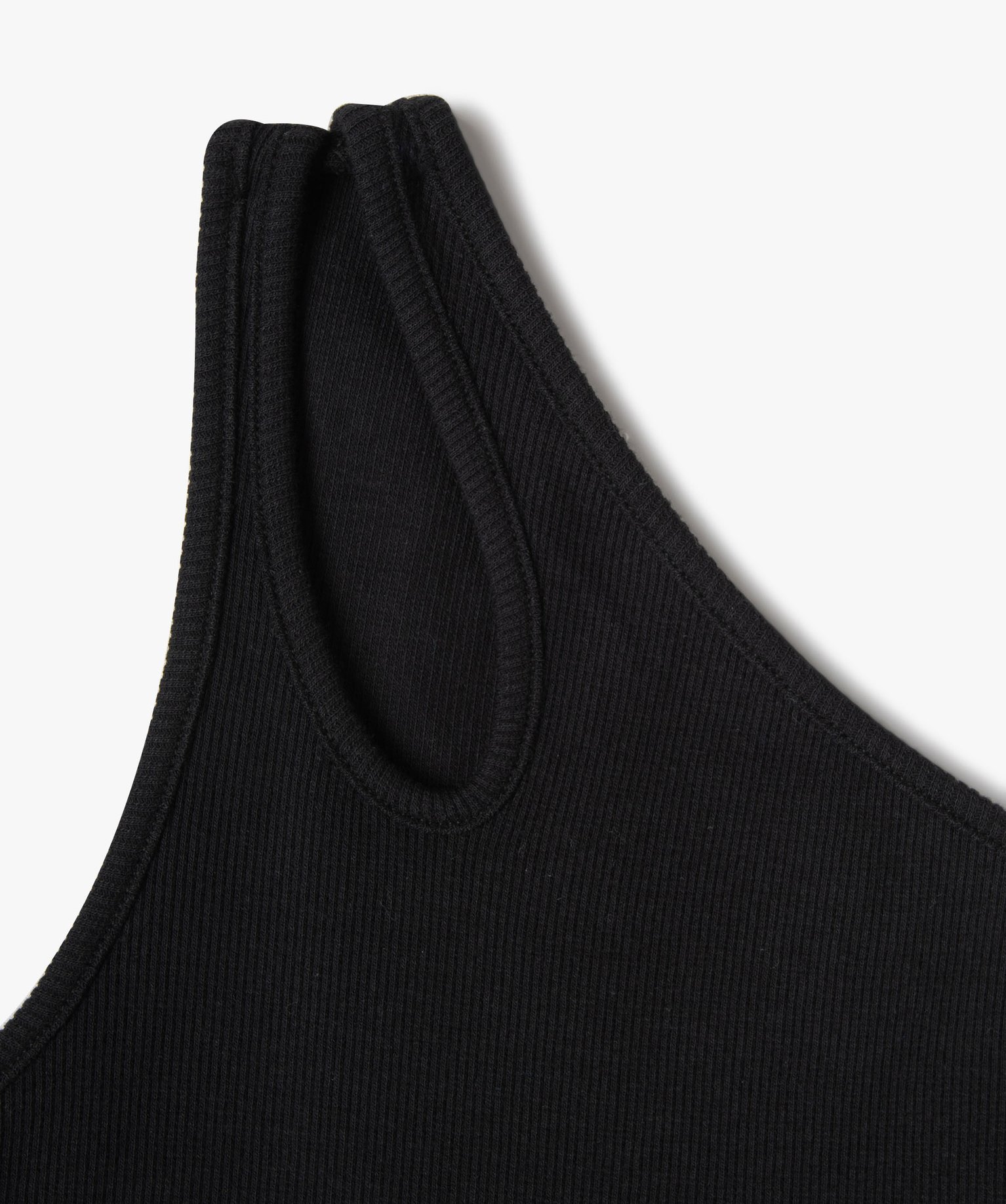 Débardeur fille coupe courte et asymétrique noir | GEMO