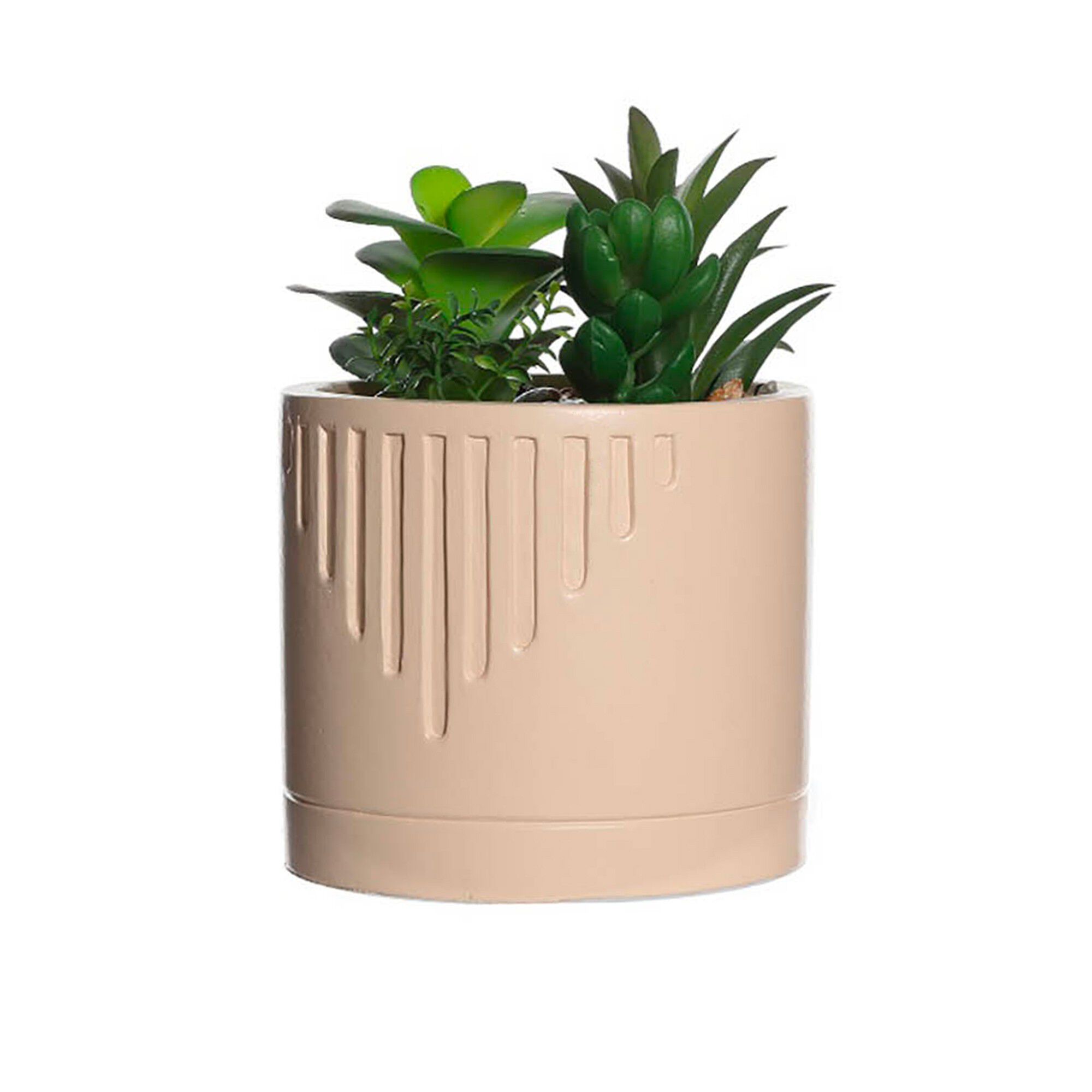 Plante artificielle et pot ciment
