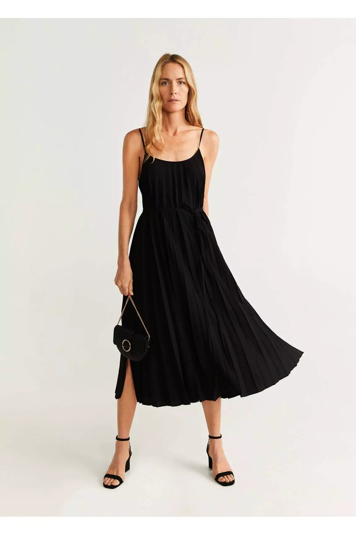 Mango Robes Mi Longues Femme couleur noir