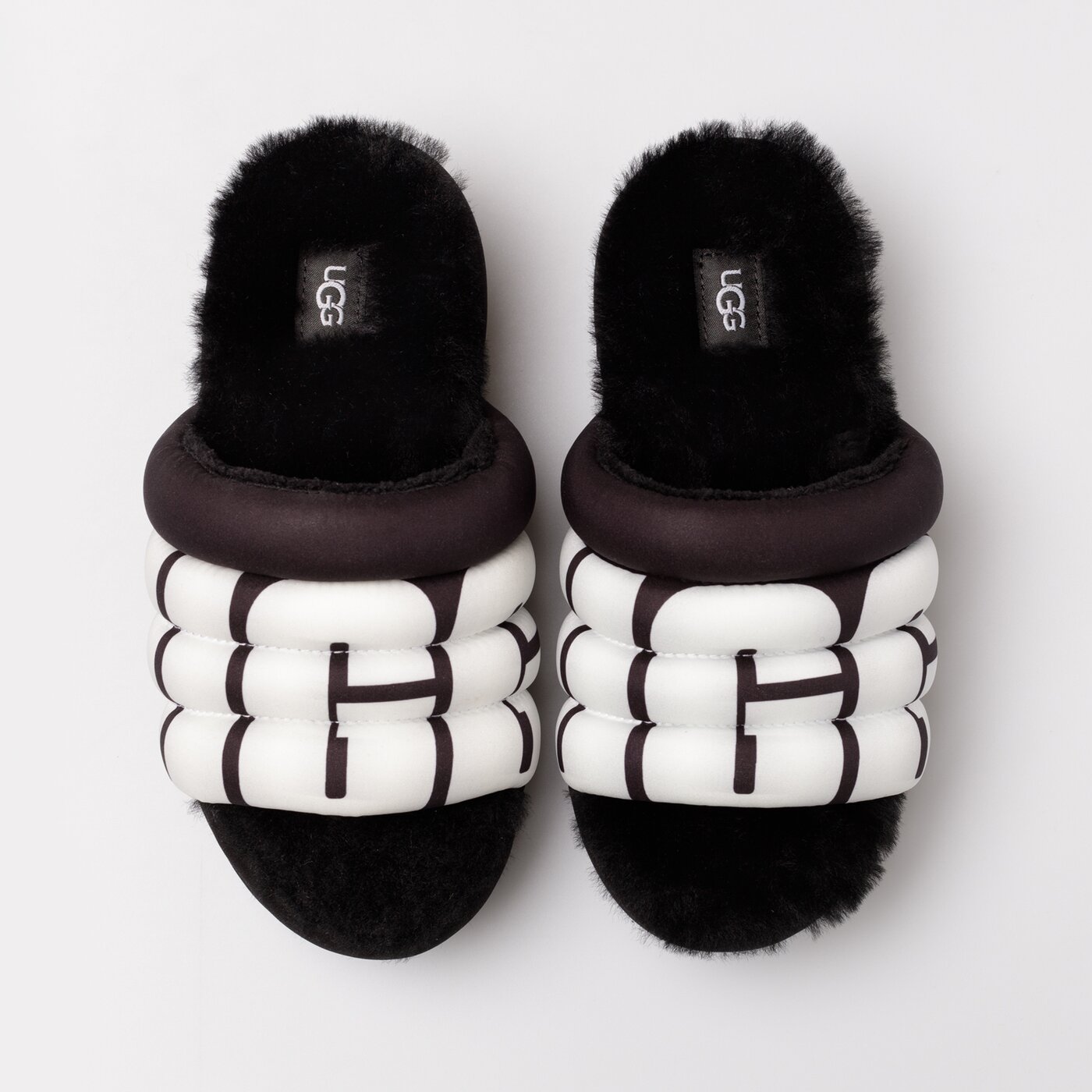 UGG MAXI SLIDE LOGO Schwarz
