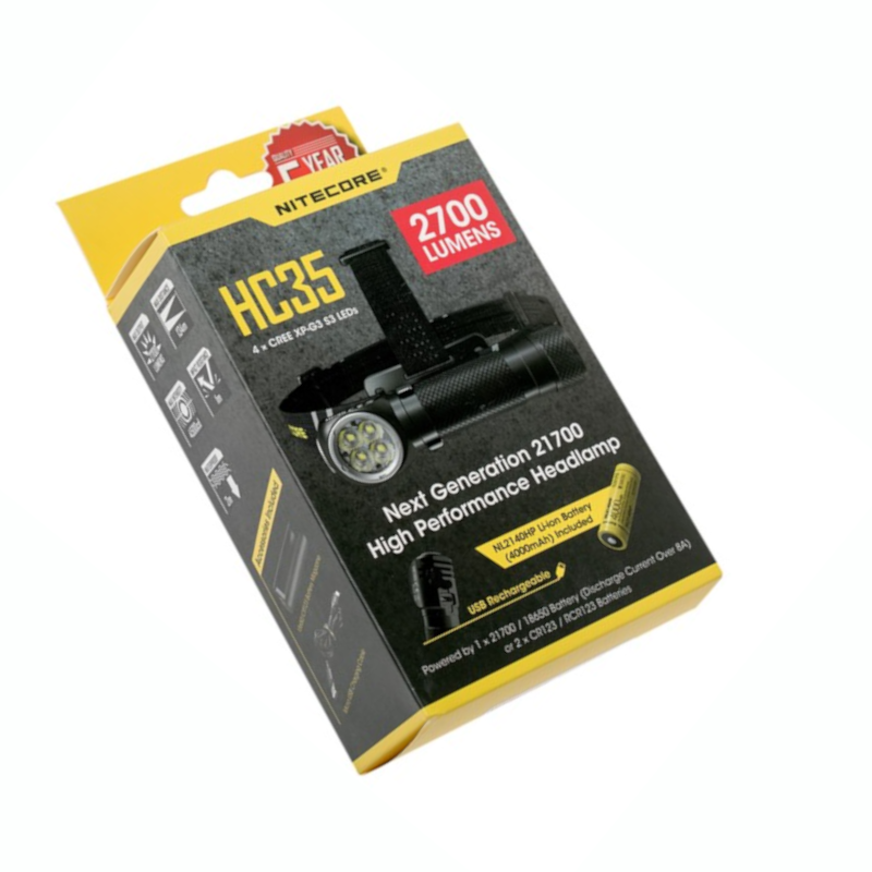 NiteCore HC35 Stirnlampe mit Taschenlampe