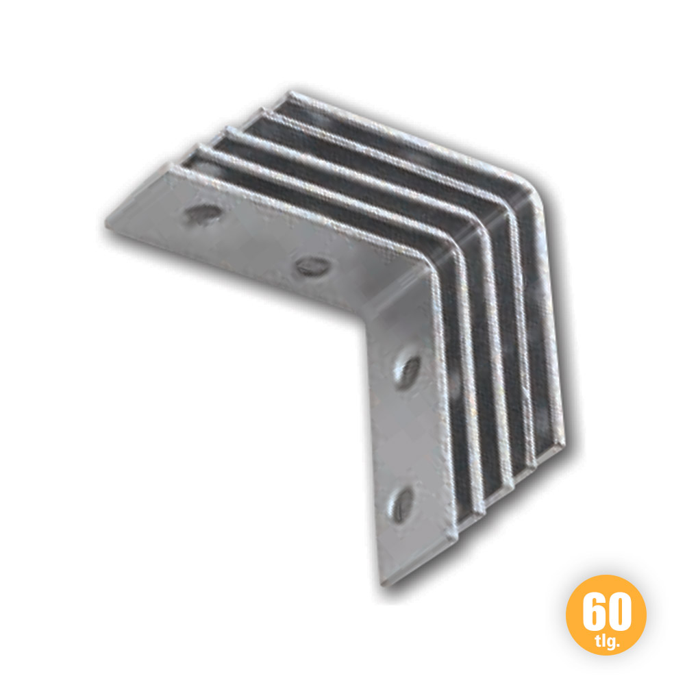 HiCraft Stuhlwinkel, je ca. 25 x 25 x 14,5 mm / 1,8 mm - 60tlg.