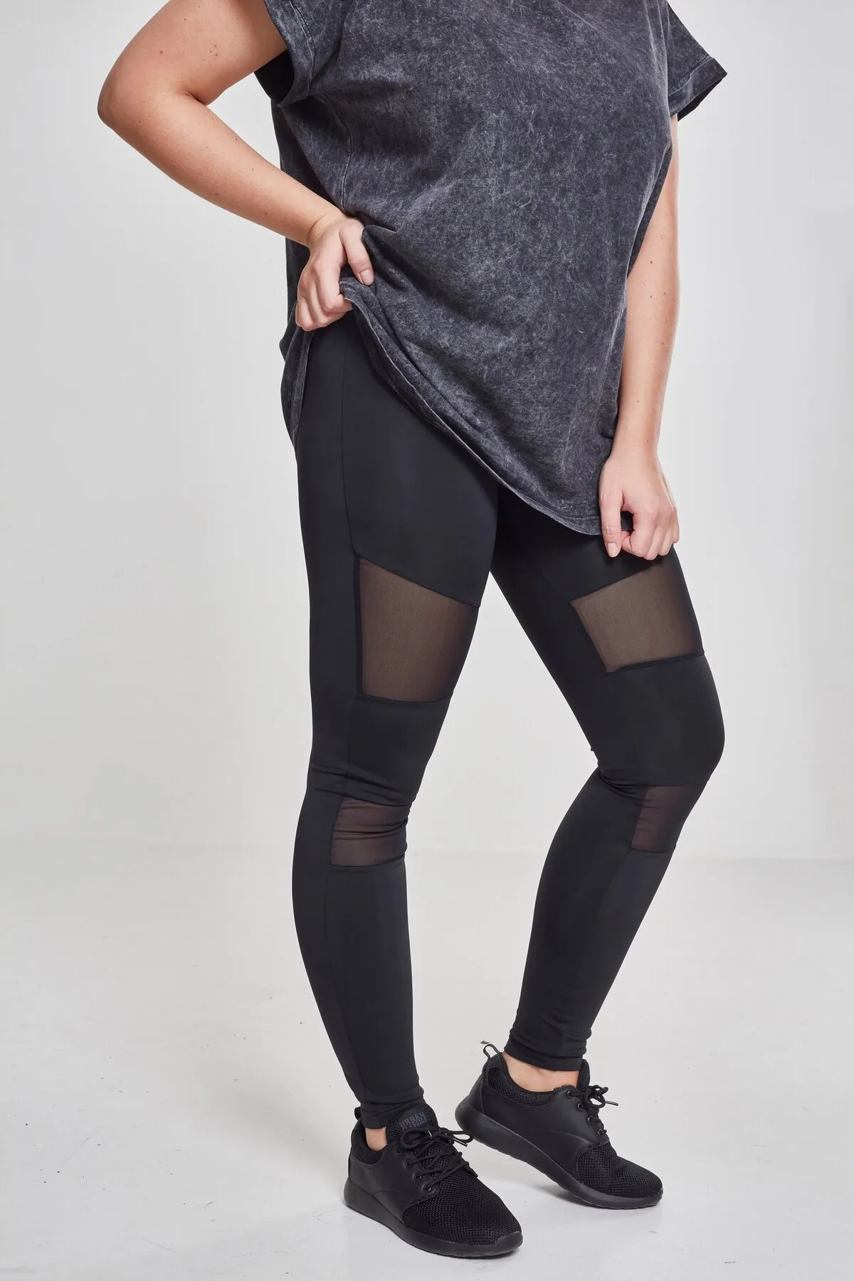 Urban Classics  Leggings - Schwarz - Mittlerer Bund
