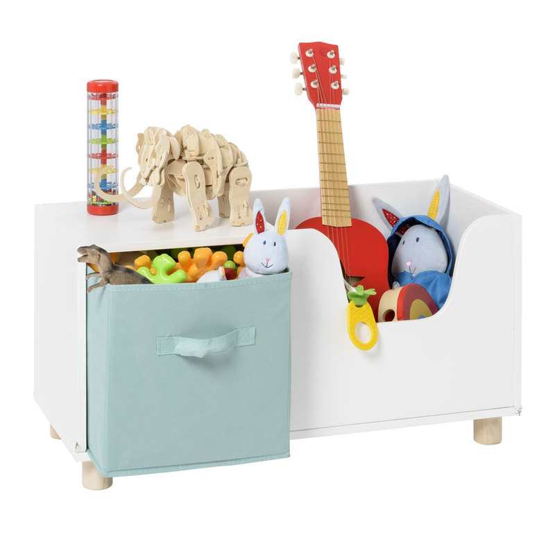 Meuble de rangement jouets blanc 2 en 1 Oxybul
