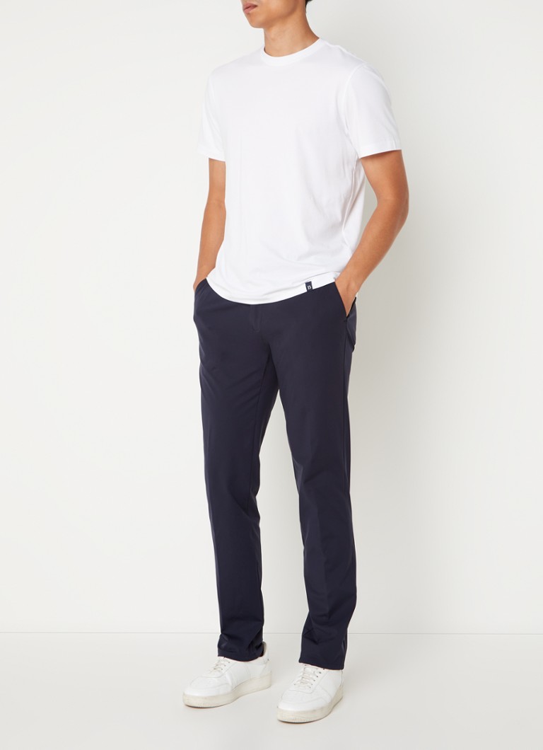 Pantaloni Boggi Milano slim fit cu șnur și talie elastică
