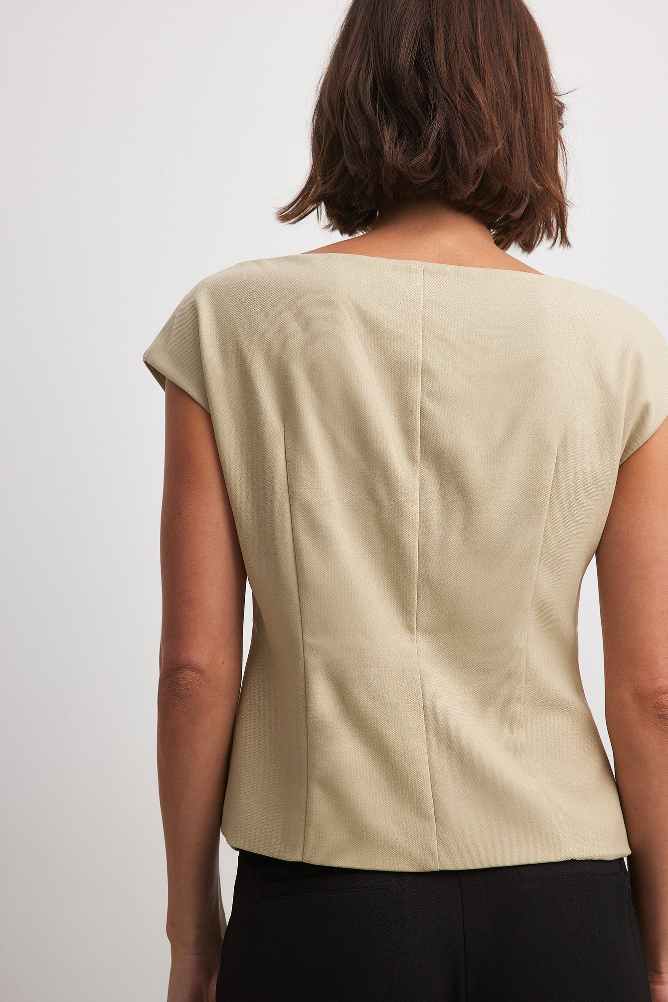 Blazer-Top mit kurzen Ärmeln
