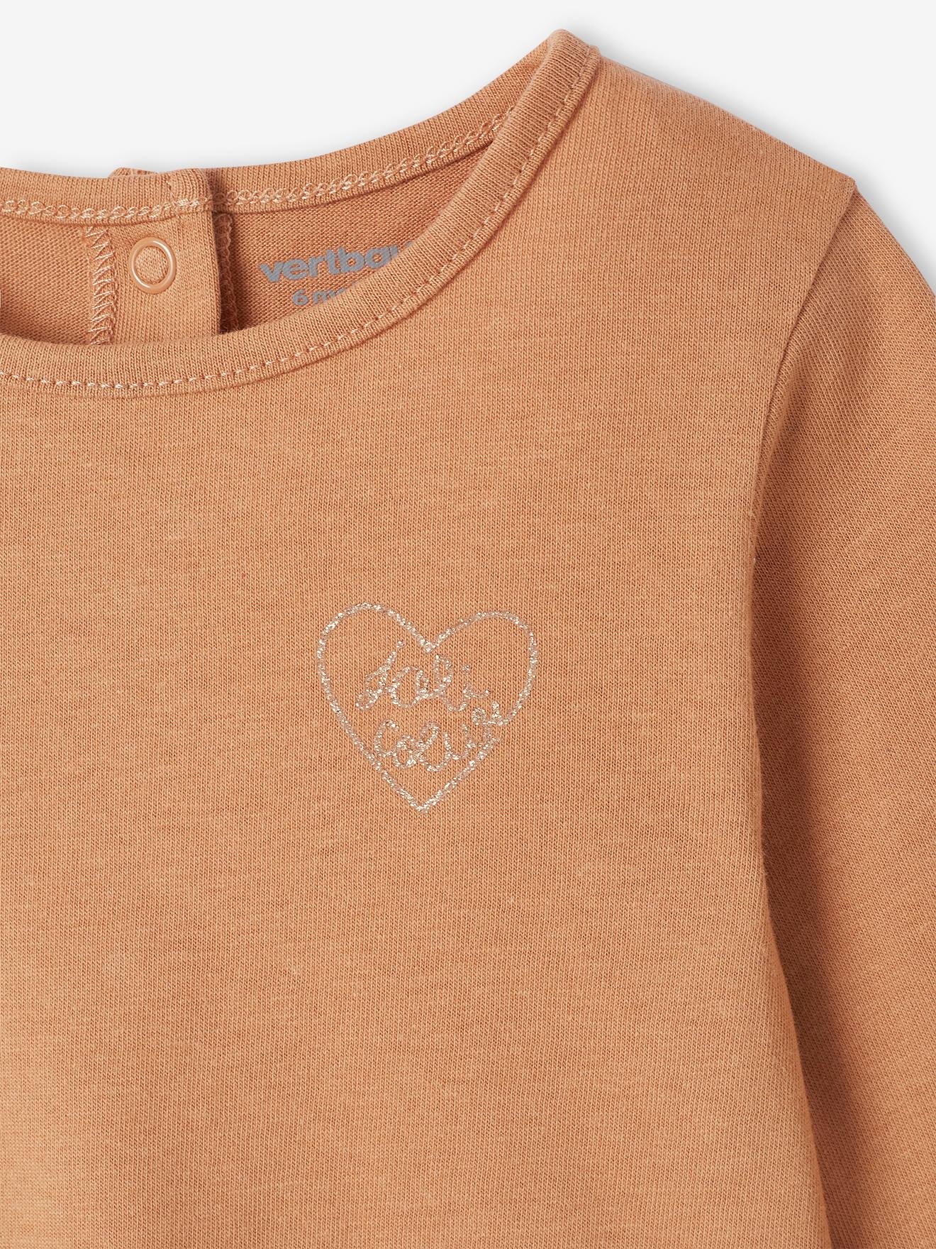 T-shirt bébé Basics manches longues orange
