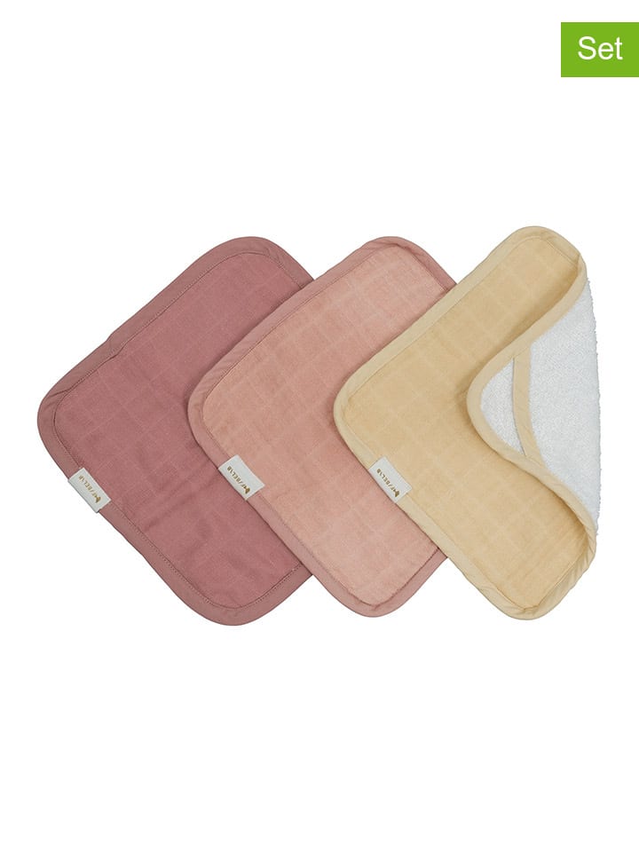 FABELAB 3er-Set: Waschlappen in Rosa/ Gelb günstig kaufen onesize