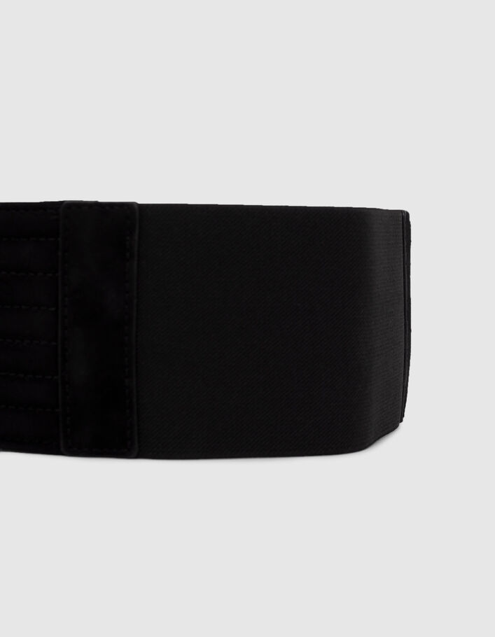 Large ceinture noire cuir velours spécial robe Femme