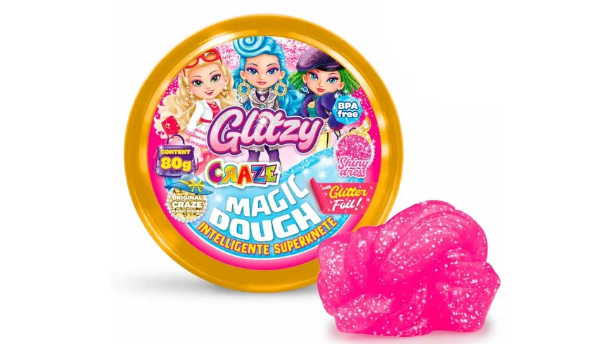 CRAZE - Magic Dough - Magische Superknete Einhorn Edition, sortiert 80 g
