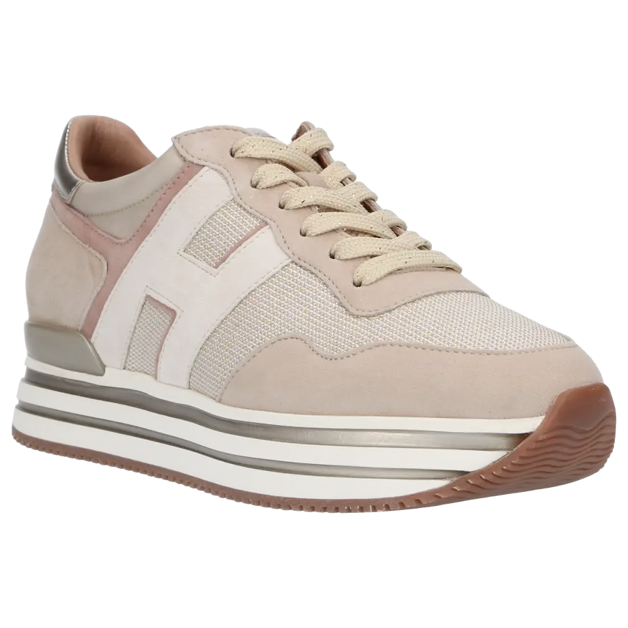 Hogan - Sneaker low H483 Nubukleder - beige