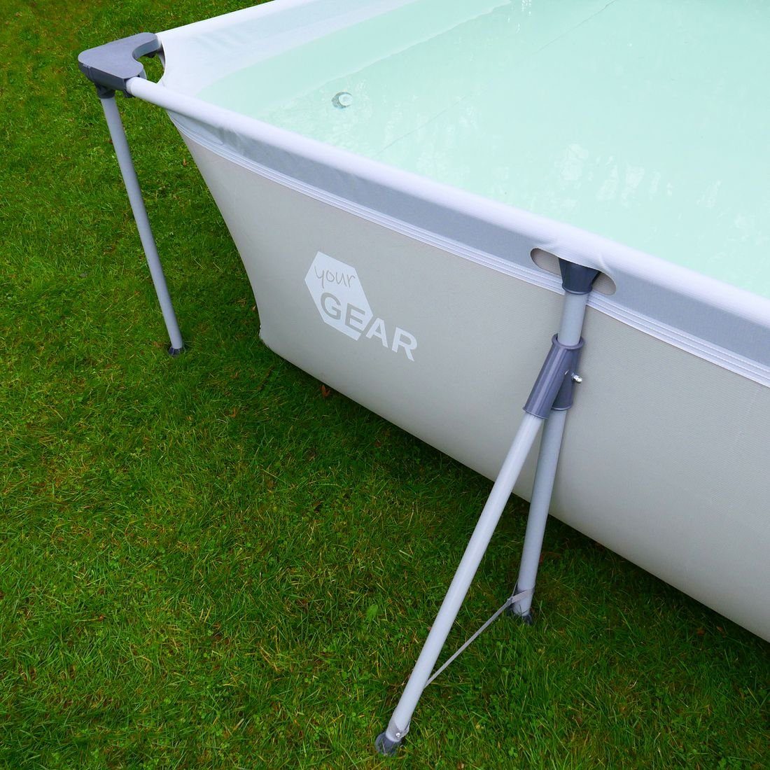 yourGEAR Rechteckpool yourGEAR Familien Pool 3x2x0,7m Schwimmbecken Schwimmbad Planschbecken