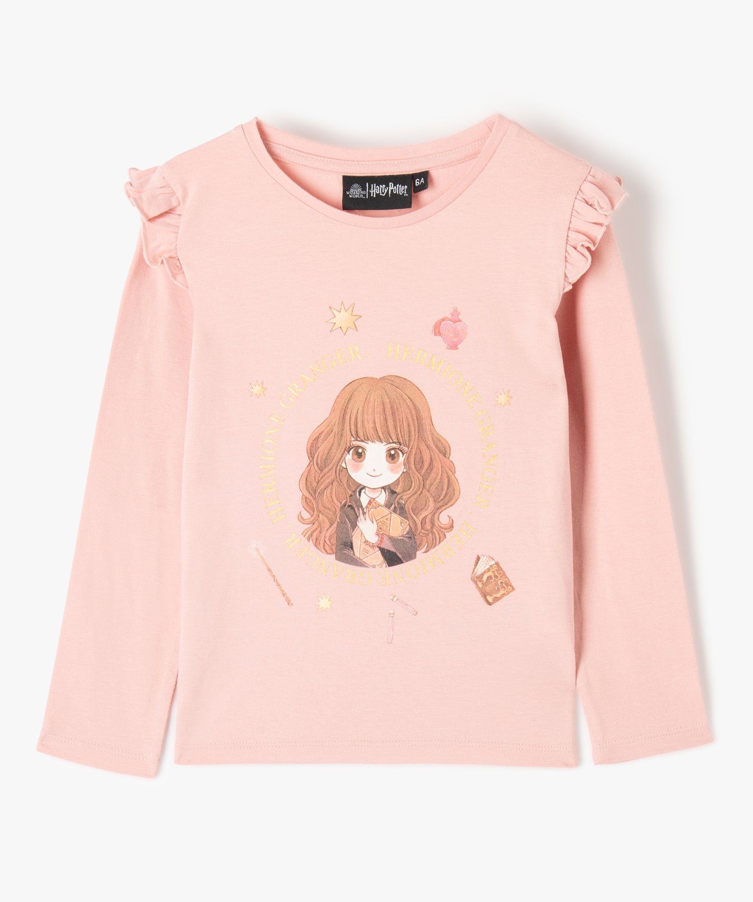 Tee-shirt fille à manches longues avec motif - Harry Potter rose | GEMO