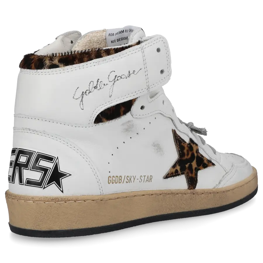 Golden Goose - Sneaker high SKY STAR Kalbsleder - weiß