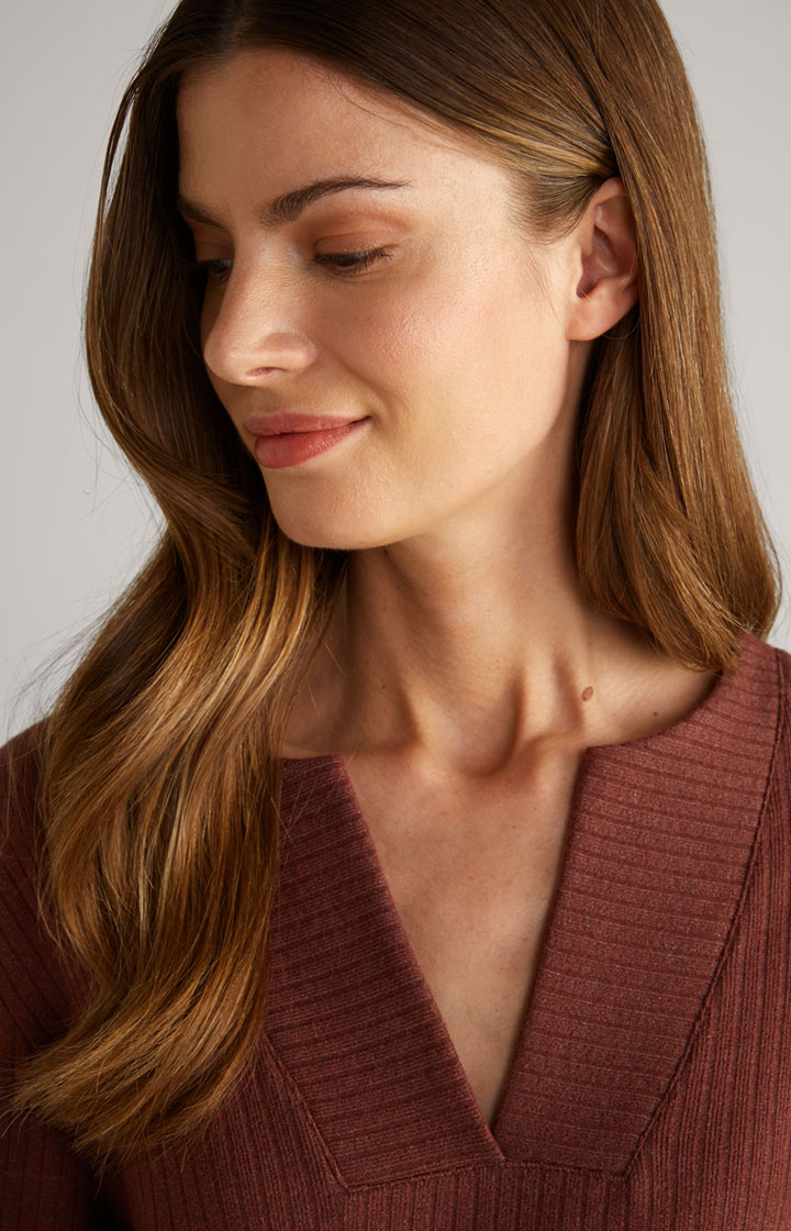 Loungewear Ripp-Longshirt in Coffee