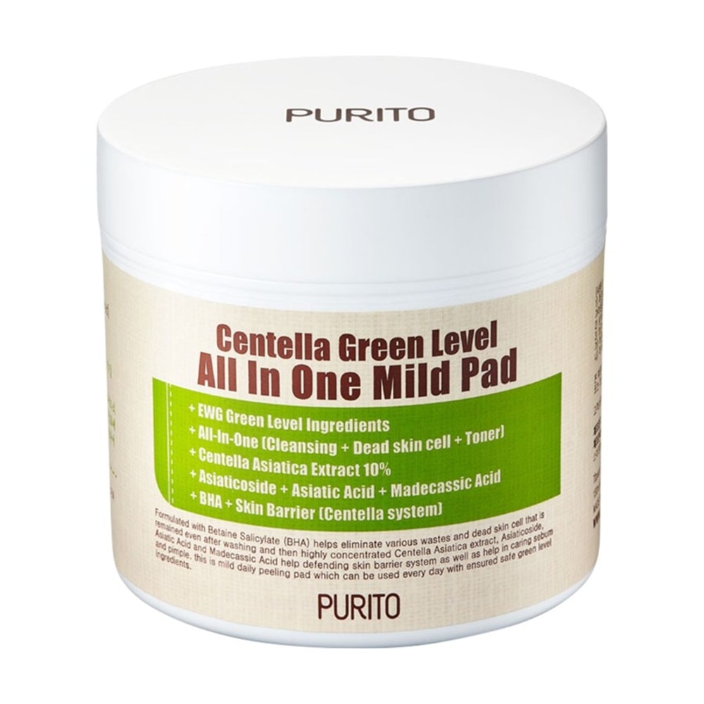 PURITO Centella Green Level All in One Mild Pad Lingettes nettoyantes