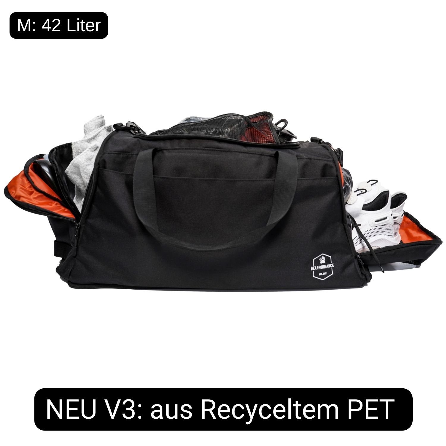 Bearformance Sporttasche Ultimate Sportbag, mit Schuhfach, Nassfach und Rucksackfunktion