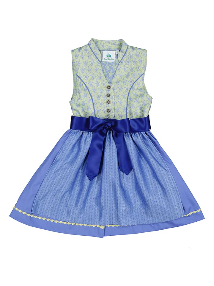 Isartrachten Dirndl in Hellgrün/ Blau günstig kaufen