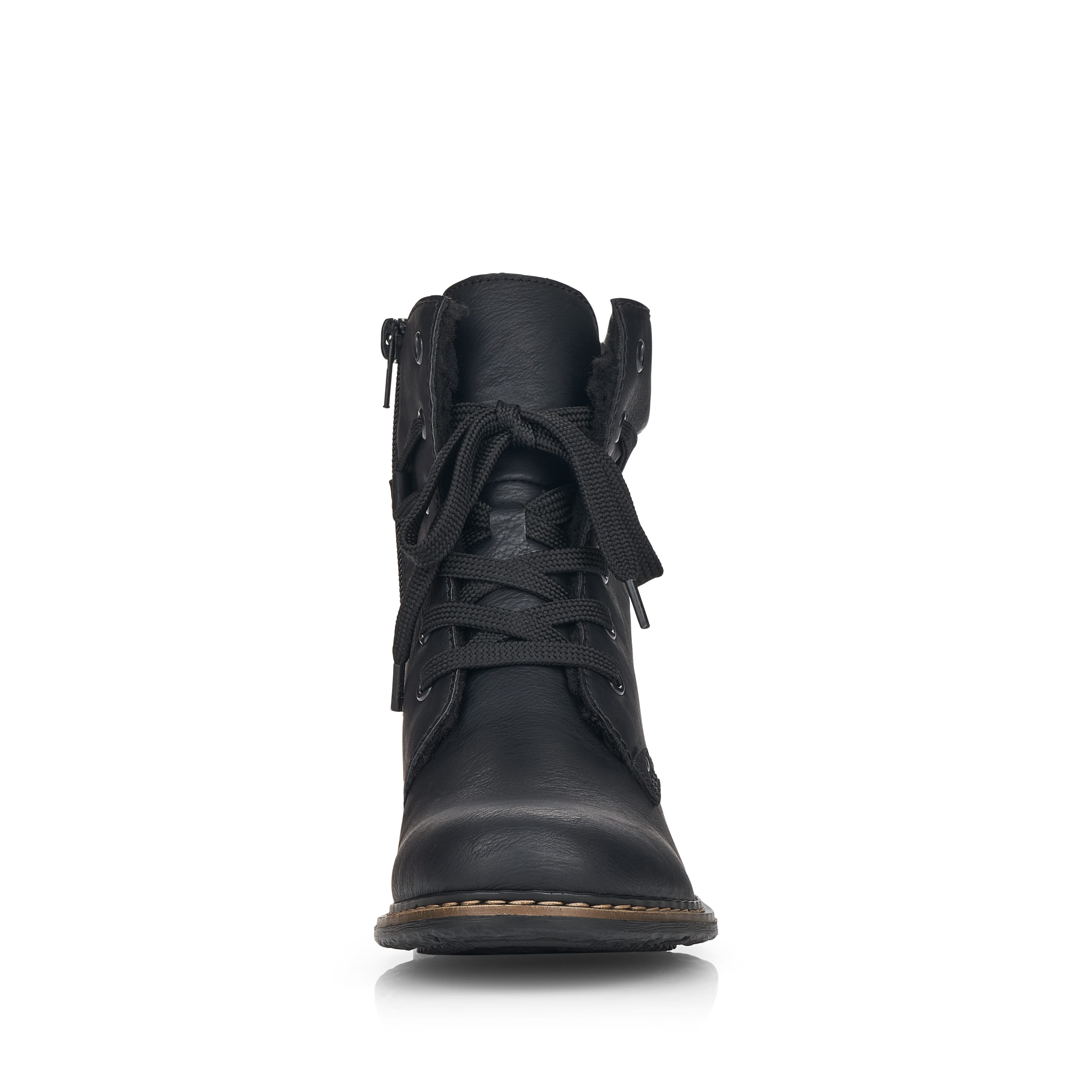 Rieker Damen Schnürstiefel asphaltschwarz
