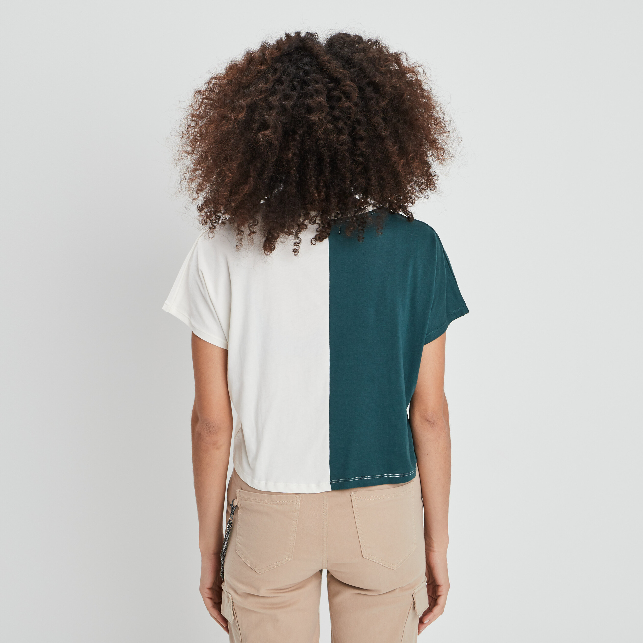 T-shirt manches courtes ivoire femme | La Halle