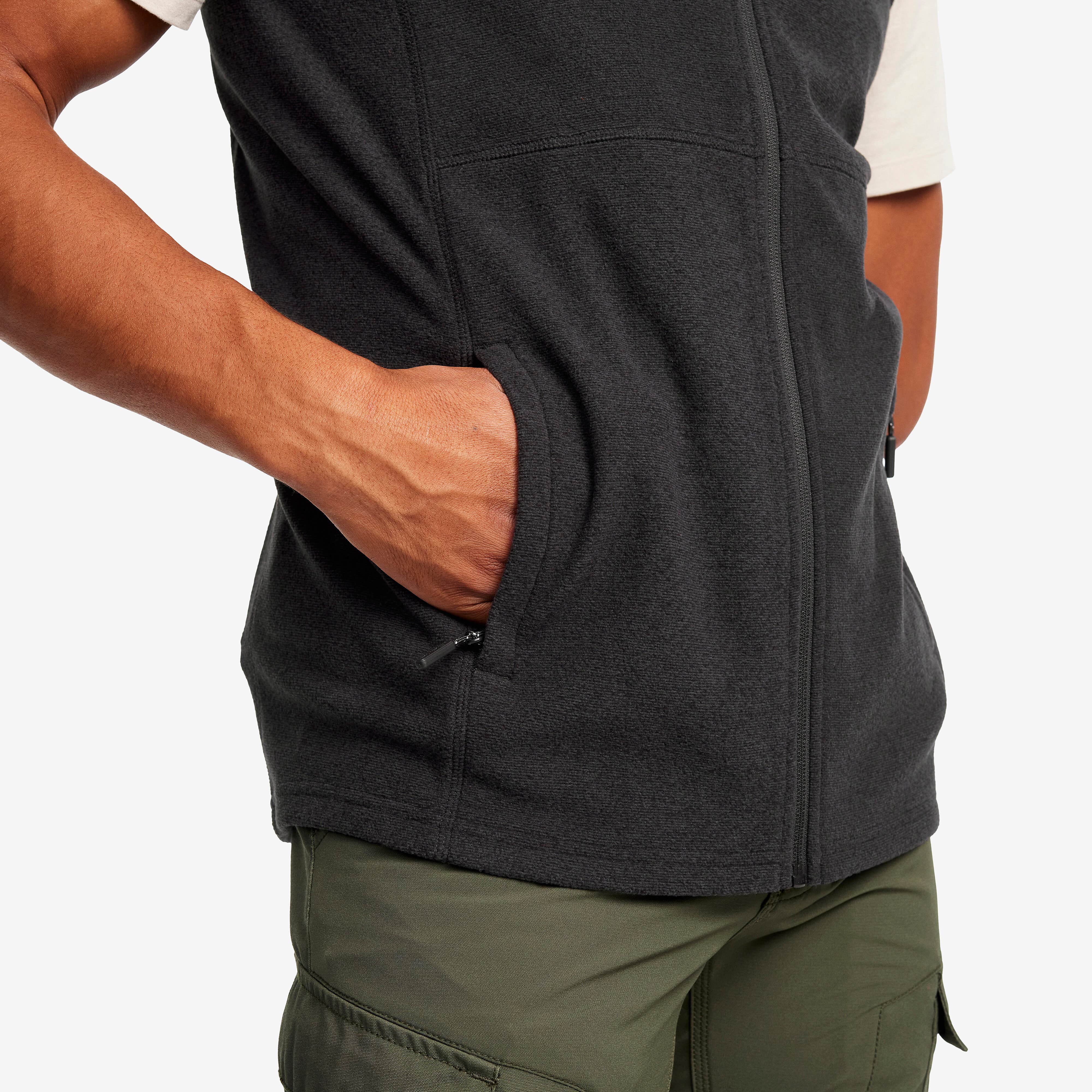 Essential Fleece Vest Homme Black