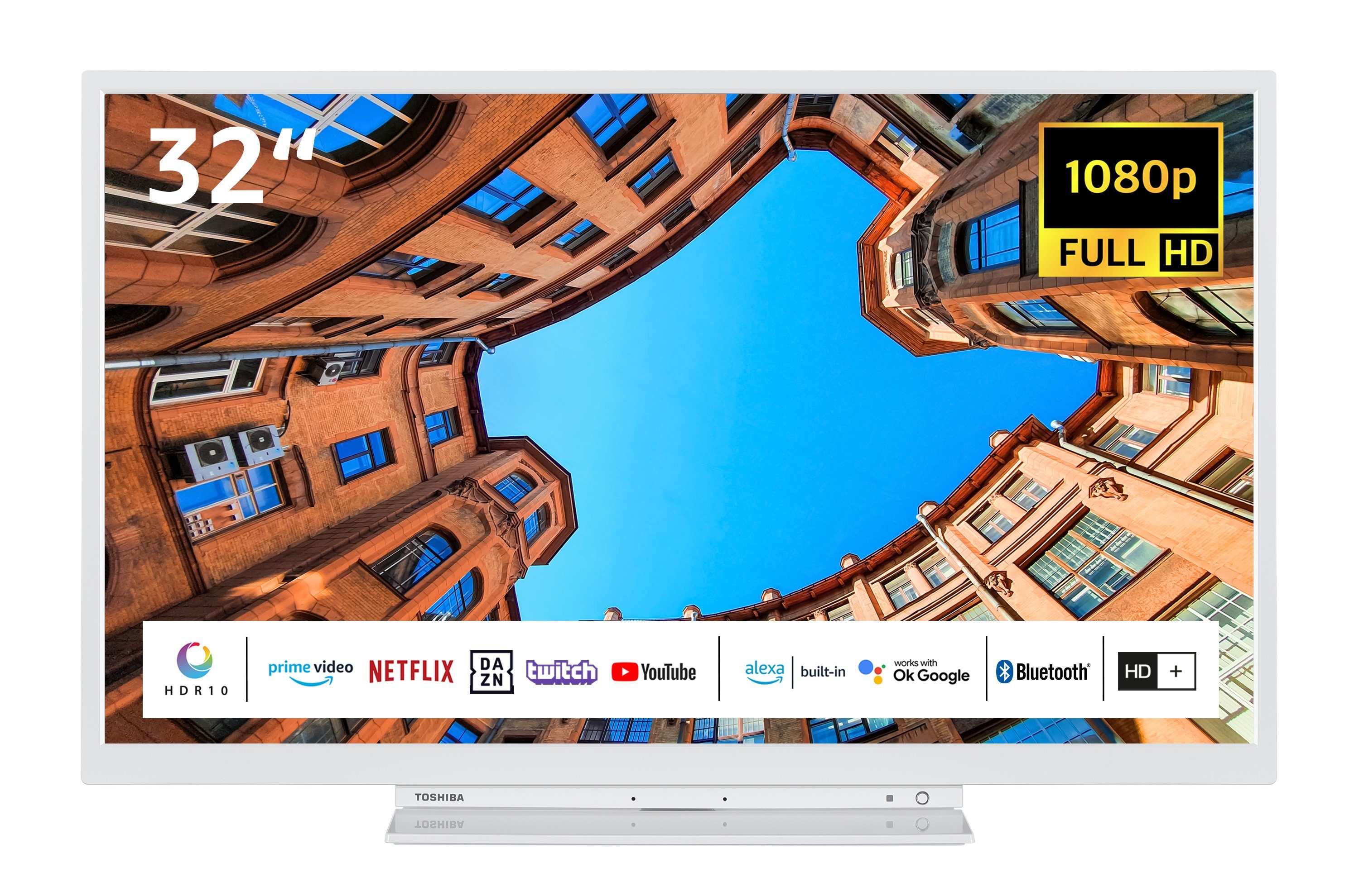 Toshiba 32LK3C64DAW LCD-LED Fernseher (80 cm/32 Zoll, Full HD, Smart TV, HDR, Triple-Tuner, Alexa Built-In, 6 Monate HD+ inklusive)