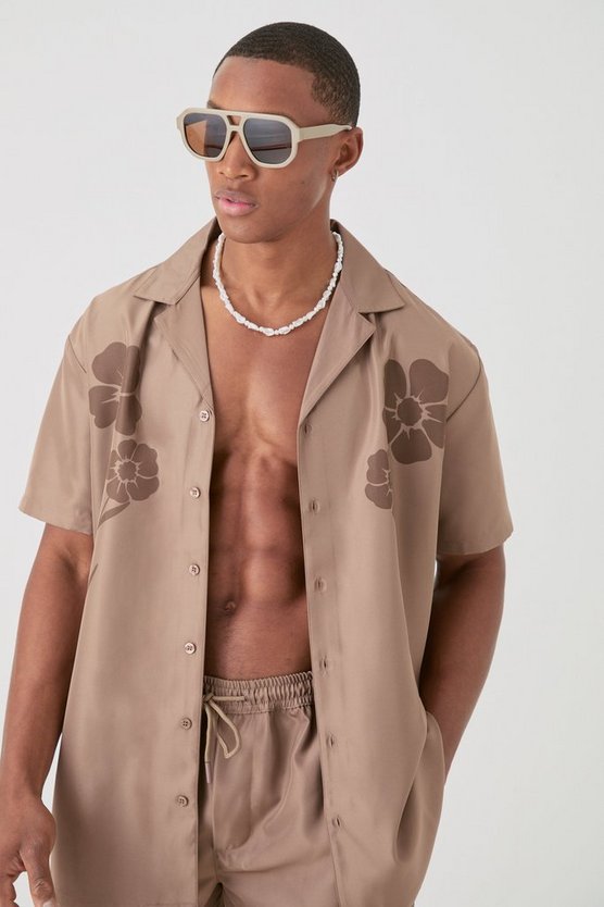 Weiches Oversize Twill-Hemd & Hose