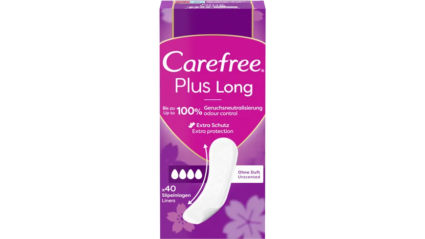 Carefree Plus Long Slipeinlagen ohne Duft