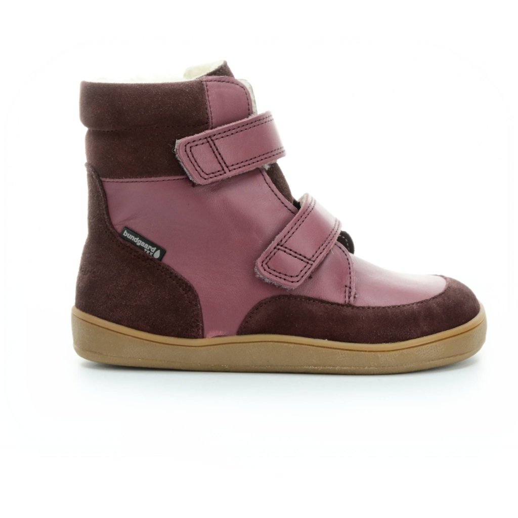Bundgaard Basil Strap Tex Dark Rose dunkelrosa Barfuß-Stiefeletten