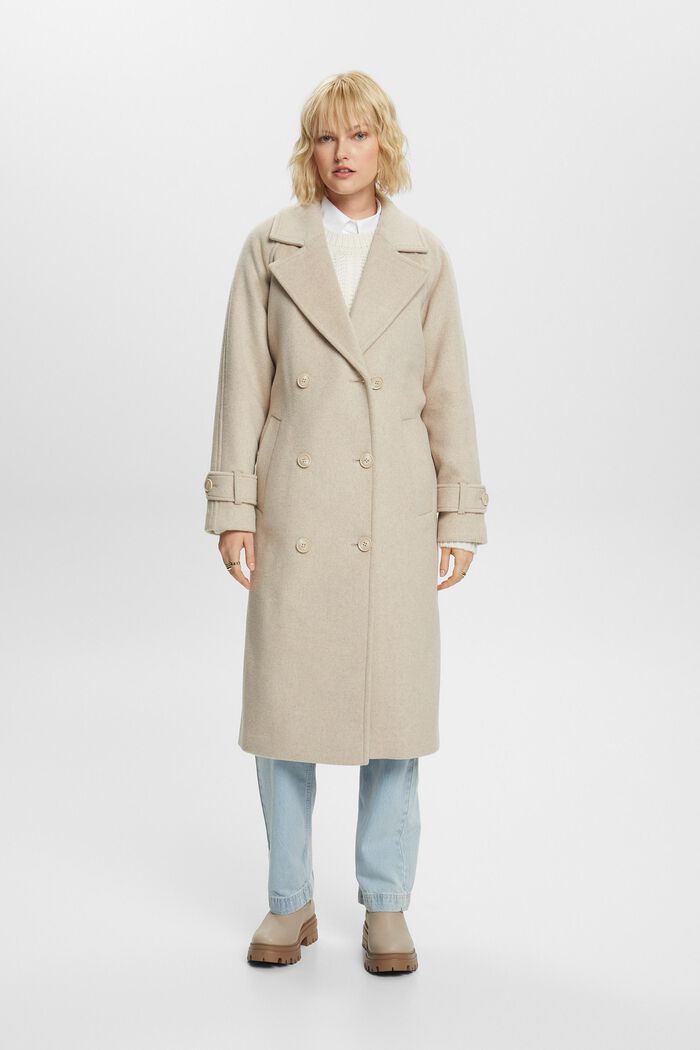 Trenchcoat aus Wollmix