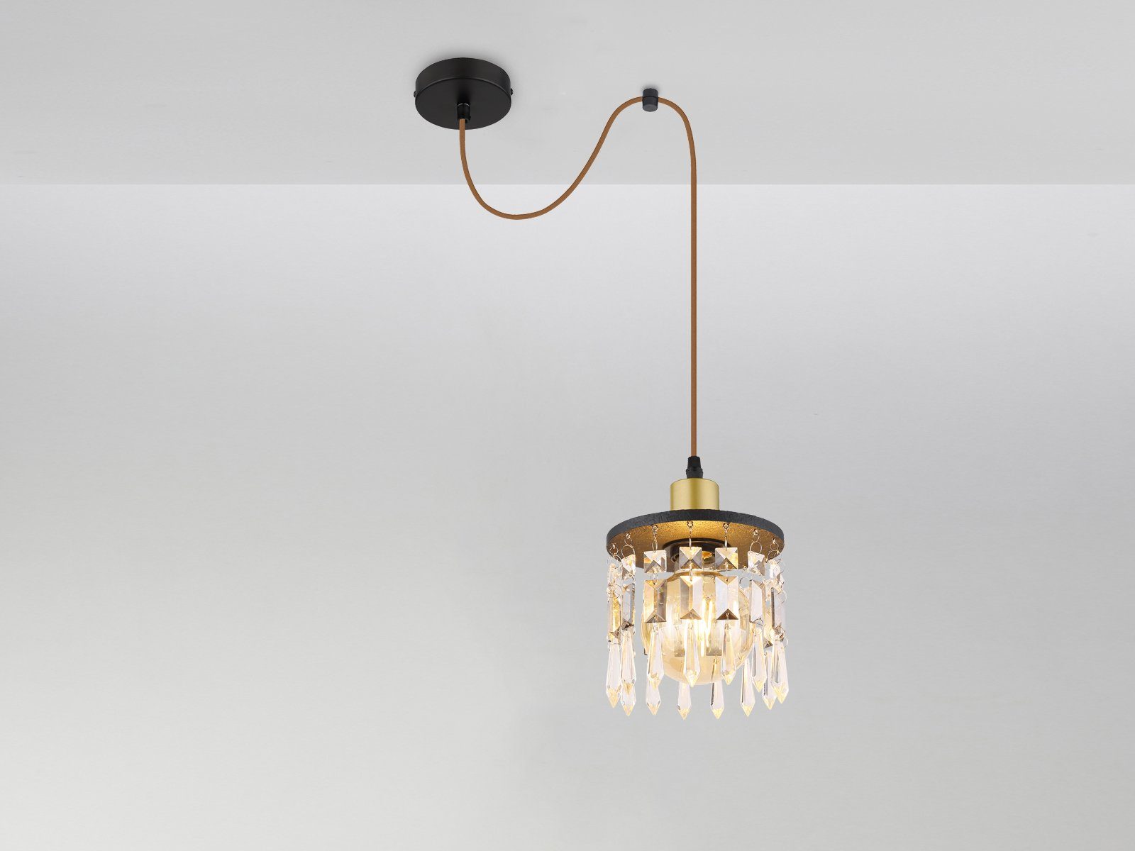 meineWunschleuchte LED Pendelleuchte, LED wechselbar, warmweiß, ausgefallene kleine Designer Lampe für übern Esstisch hängend, Ø 15cm