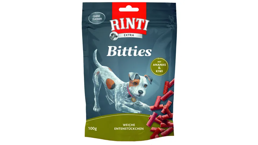 RINTI Hundesnack BITTIES Adult Ente mit Ananas & Kiwi 100 g