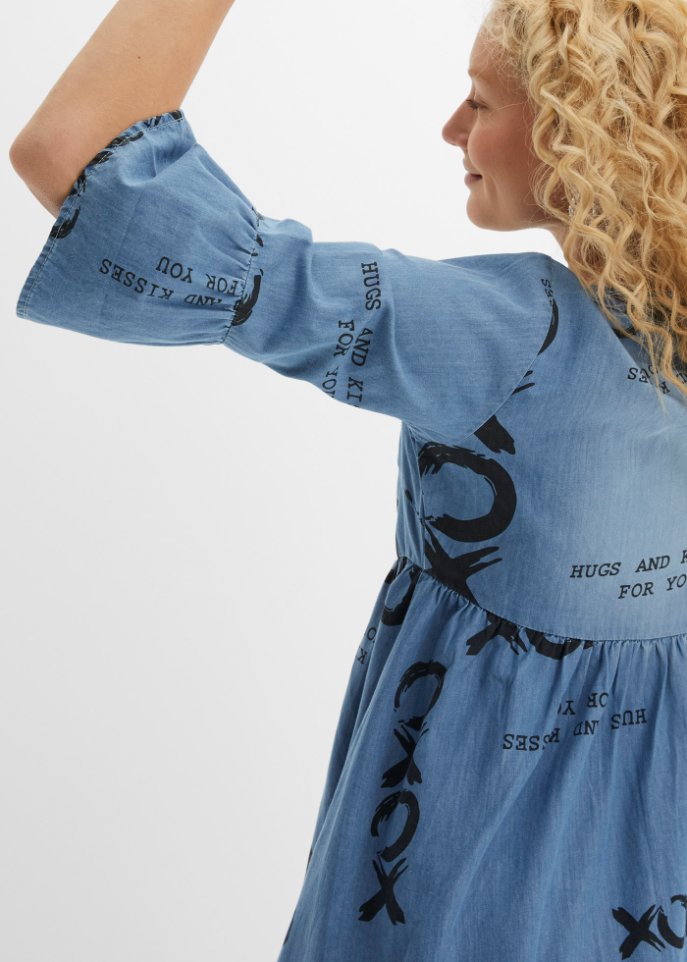 Jeanskleid bedruckt aus Bio-Baumwolle