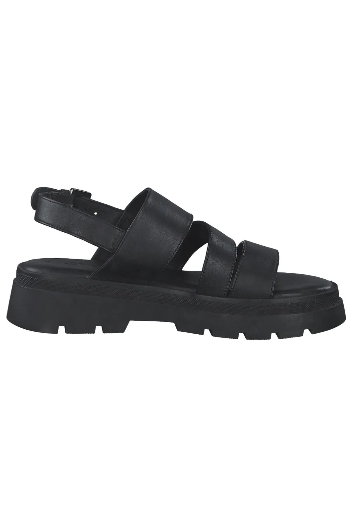 s.Oliver  Sandalette - Schwarz - Flacher Absatz