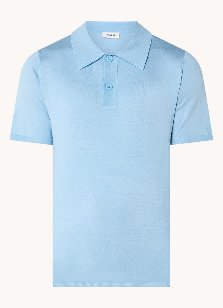 Sandro  Regular fit fijngebreide polo met stretch