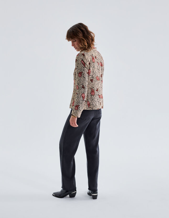Veste de costume écrue recyclée léo cachemire Femme