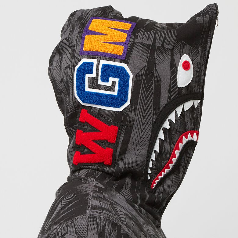 A Bathing Ape Bape Speed Racer Shark Full Zip Hoodie Black