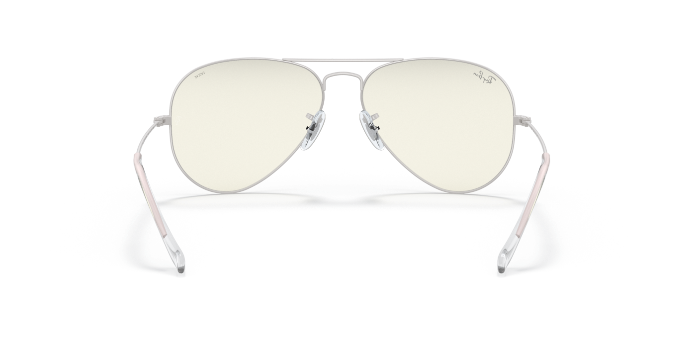 AVIATOR BLUE-LIGHT CLEAR EVOLVE - Gri deschis lucios