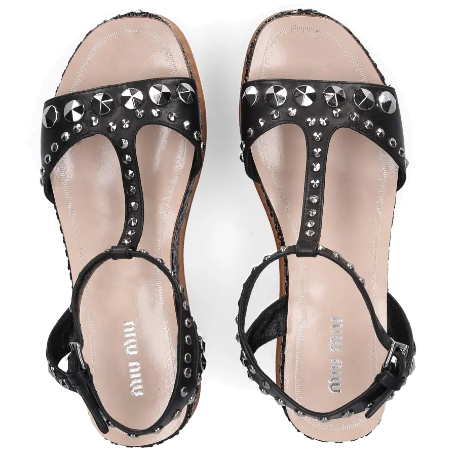 Miu Miu - Sandalen Kalbsleder - schwarz
