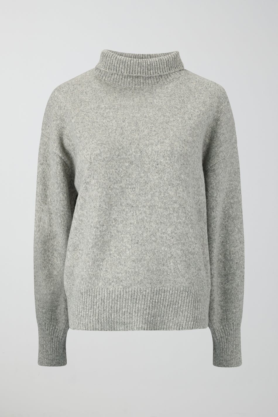 Funnel neck knit sweater