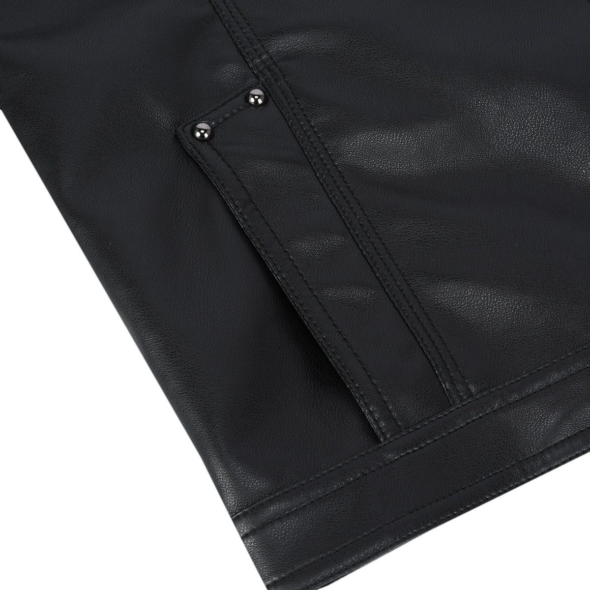 Allthemen Lederjacke PY08-01 mit Stehkragen