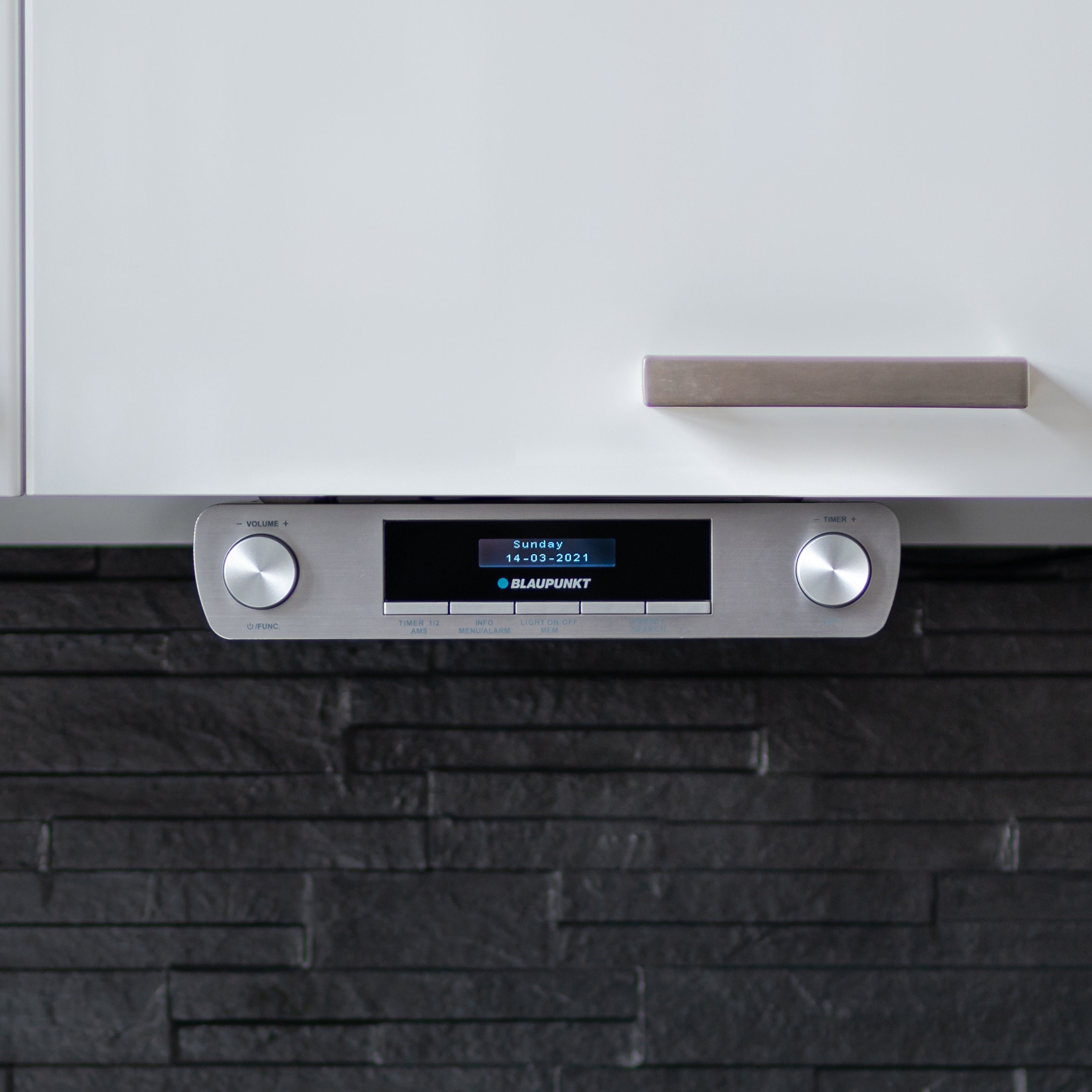 Blaupunkt KRD 30 Küchen-Radio (Digitalradio (DAB), FM-Tuner, FM-Tuner mit RDS, UKW mit RDS, 1,60 W, Bluetooth, UKW und DAB+, 2 Coutdown-Timer für Koch- und Backvorgänge)