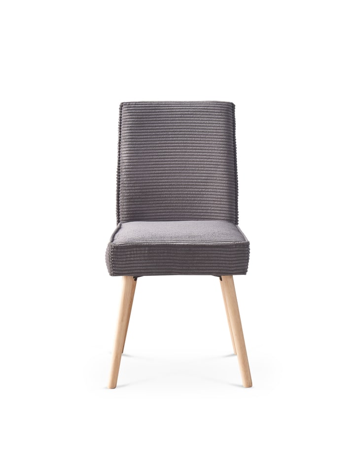 B&D Home 2er-Set: Esszimmerstuhl CEDRIC in Anthrazit - (B)48 x (H)91 x (T)61 cm günstig kaufen onesize