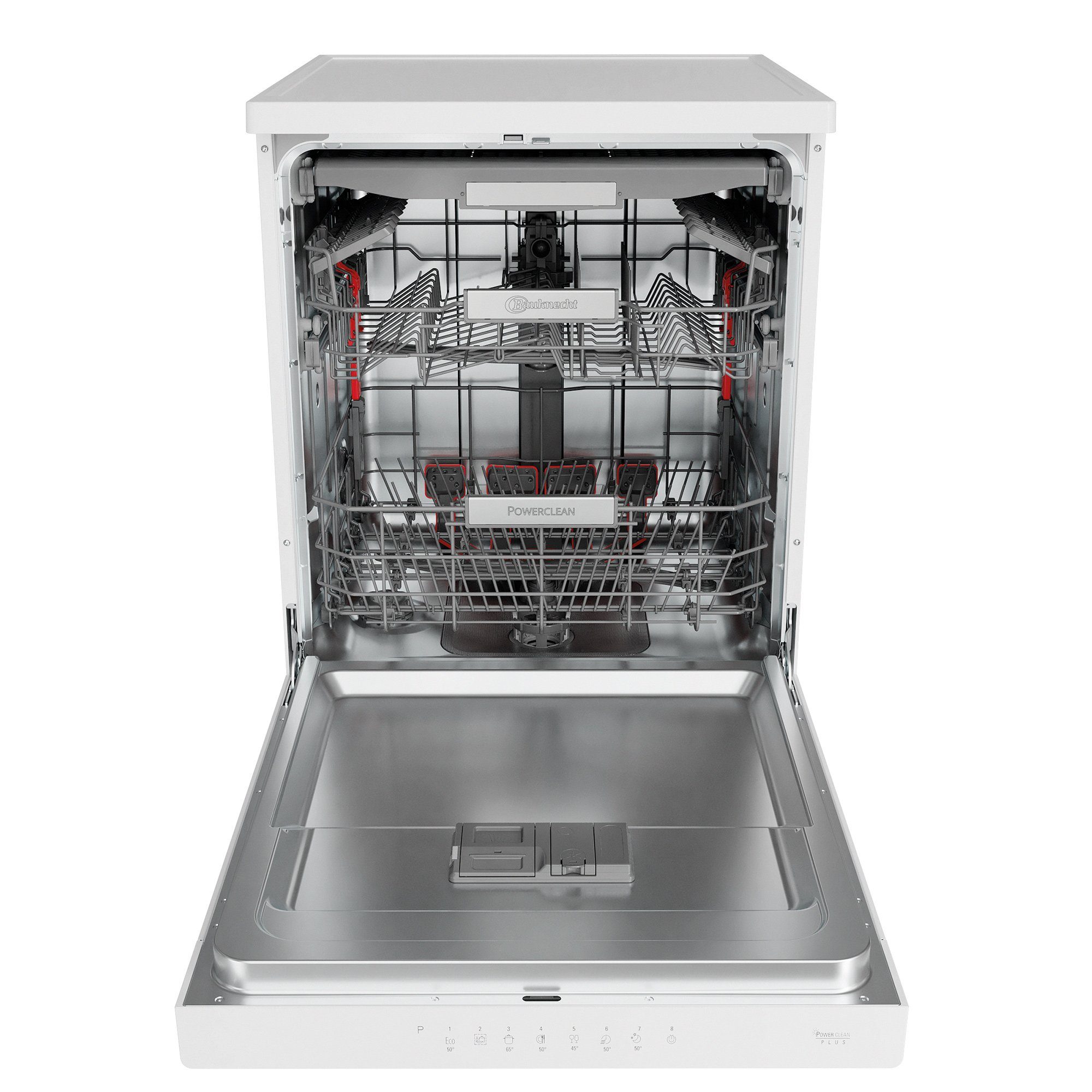 BAUKNECHT Standgeschirrspüler weiss, BFC 3T333 PF, 9,5 l, 14 Maßgedecke, ActiveDry, PowerClean, Vollwasserschutz, Schnelles Spülen & Trocknen