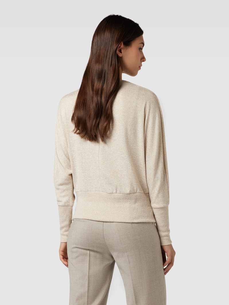 Sweatshirt mit Stehkragen Modell 'Sokola' in beige meliert