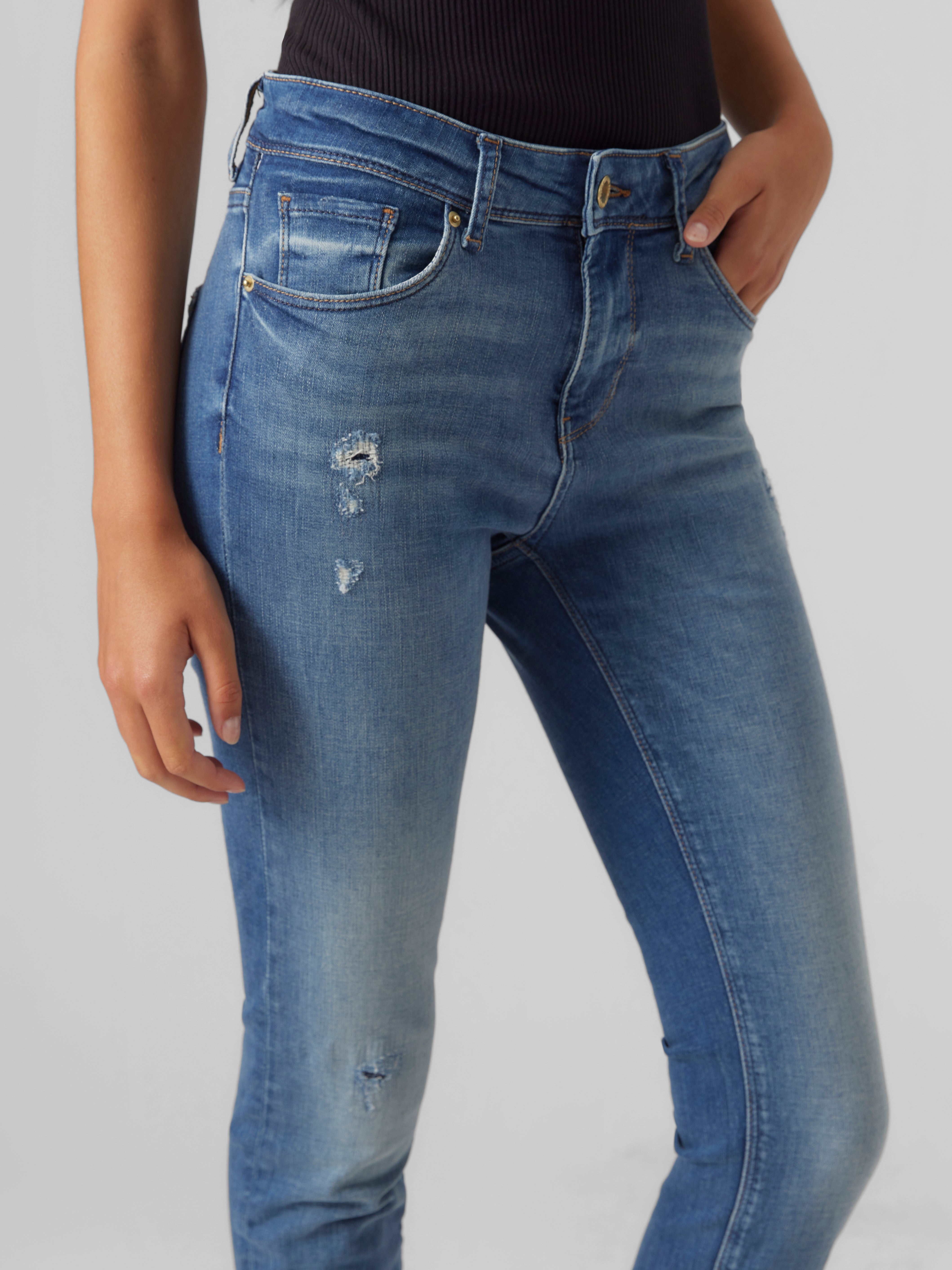 VMLUX Mid Rise Slim Fit Jeans