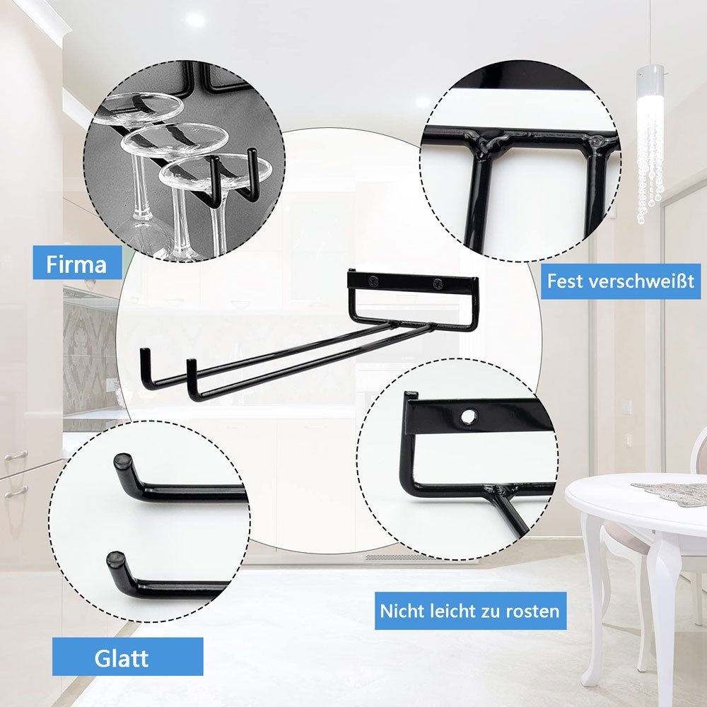 Sarfly Gläserhalter Weinglashalter Hängend, Weingläser Halter Regal, für Cup Display Stand Verwendet in der BarWeinschrank, Küche